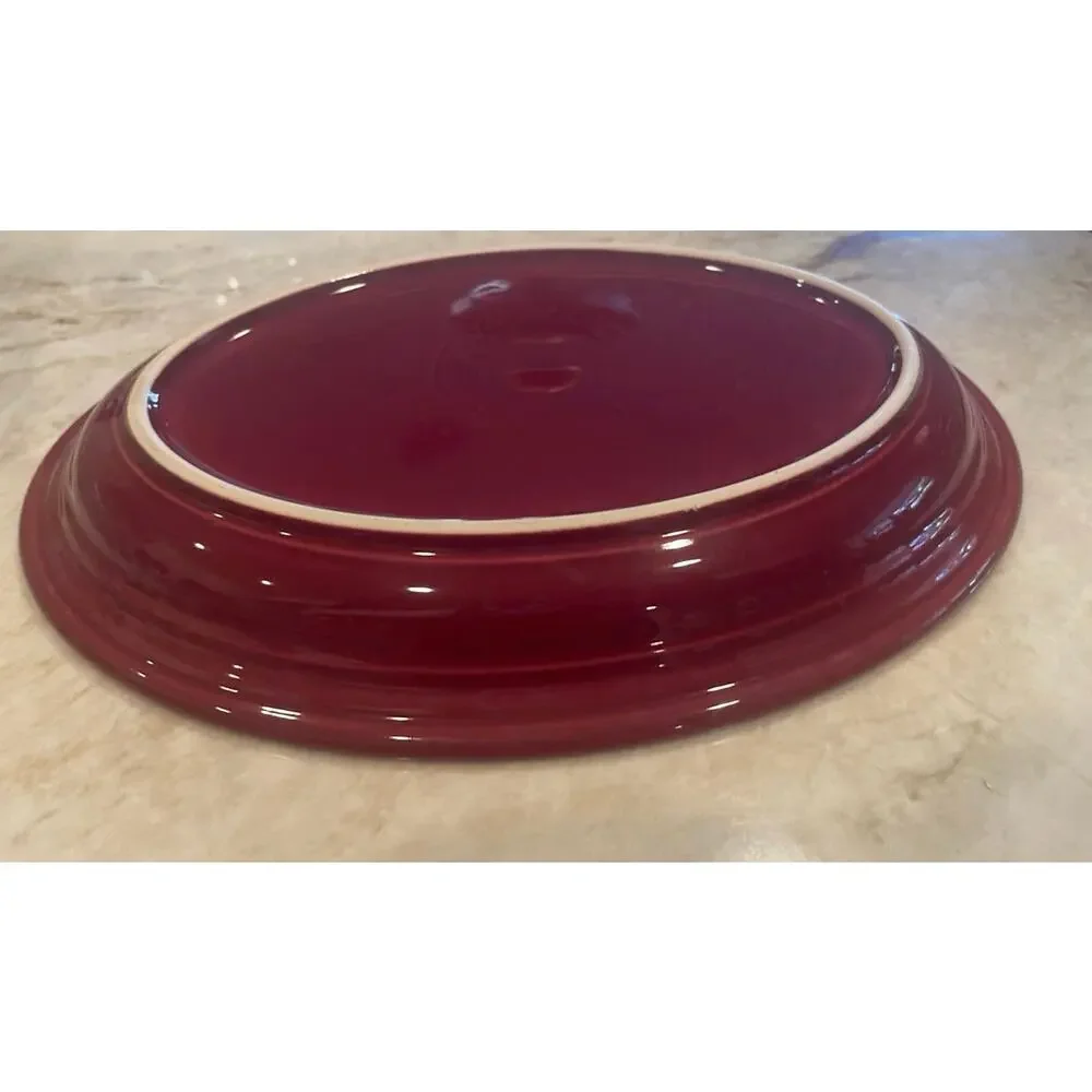 Fiesta ware oval platter claret
